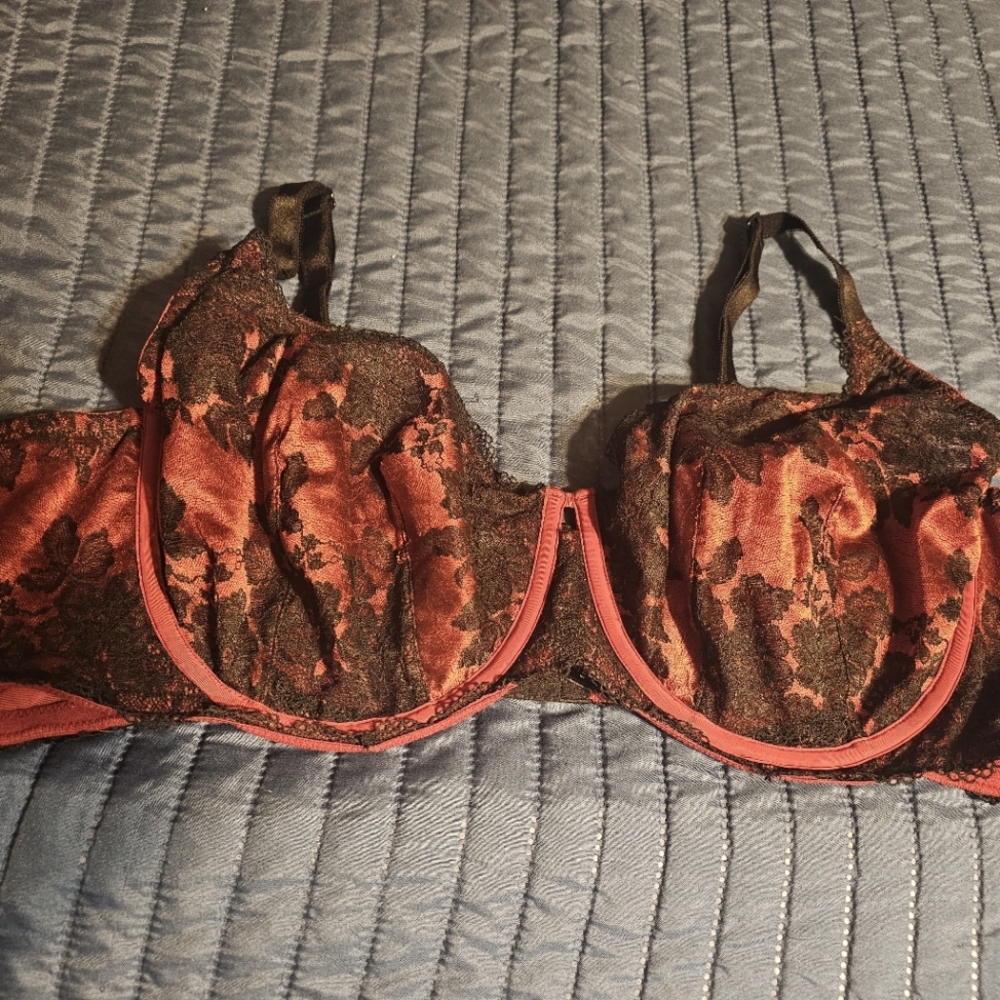 Maroon and black Torrid Curves 48C bra